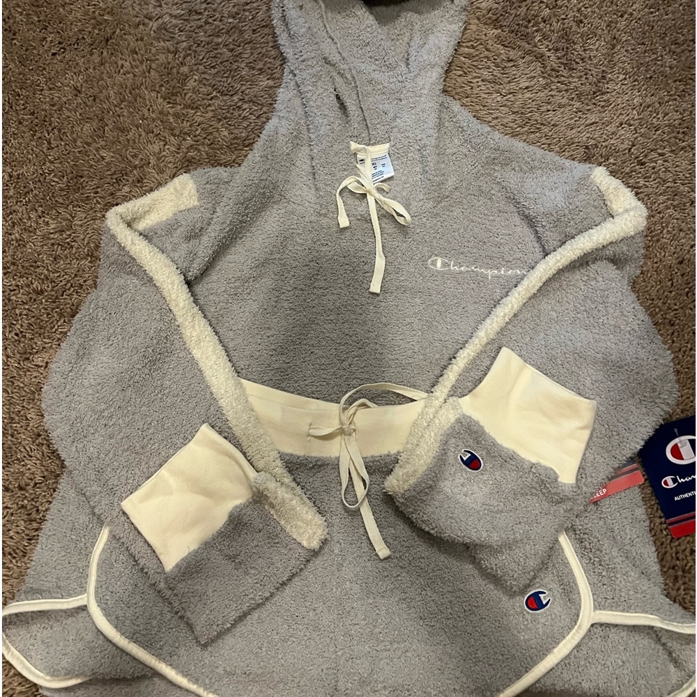 Champion 2pc grey and white Authentic Athletic wear